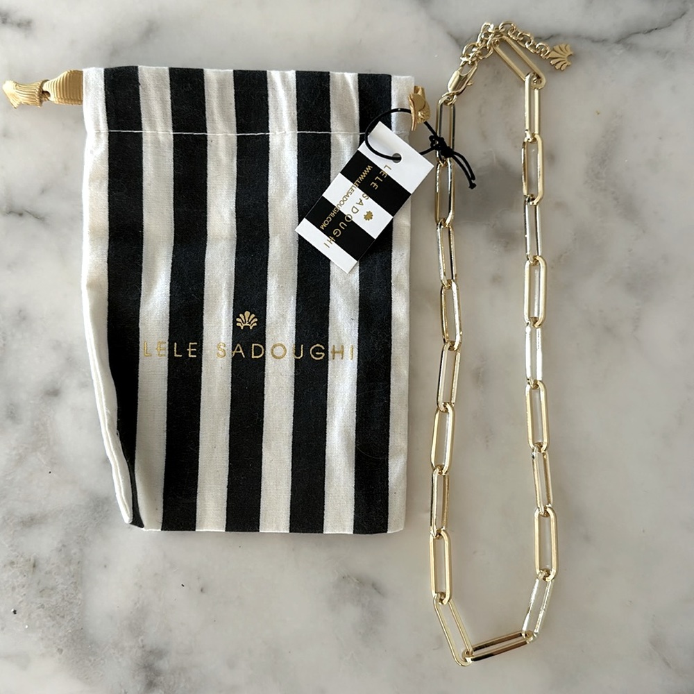 LELE SADOUGHI Chain/Paperclip Necklace